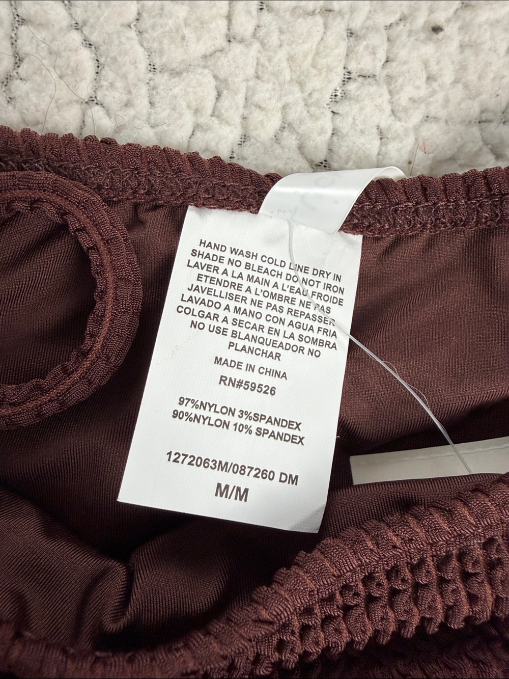 Lucky Brand Deep Brown Tie-Side Bikini with Fringe Accents - Picture 5 of 8